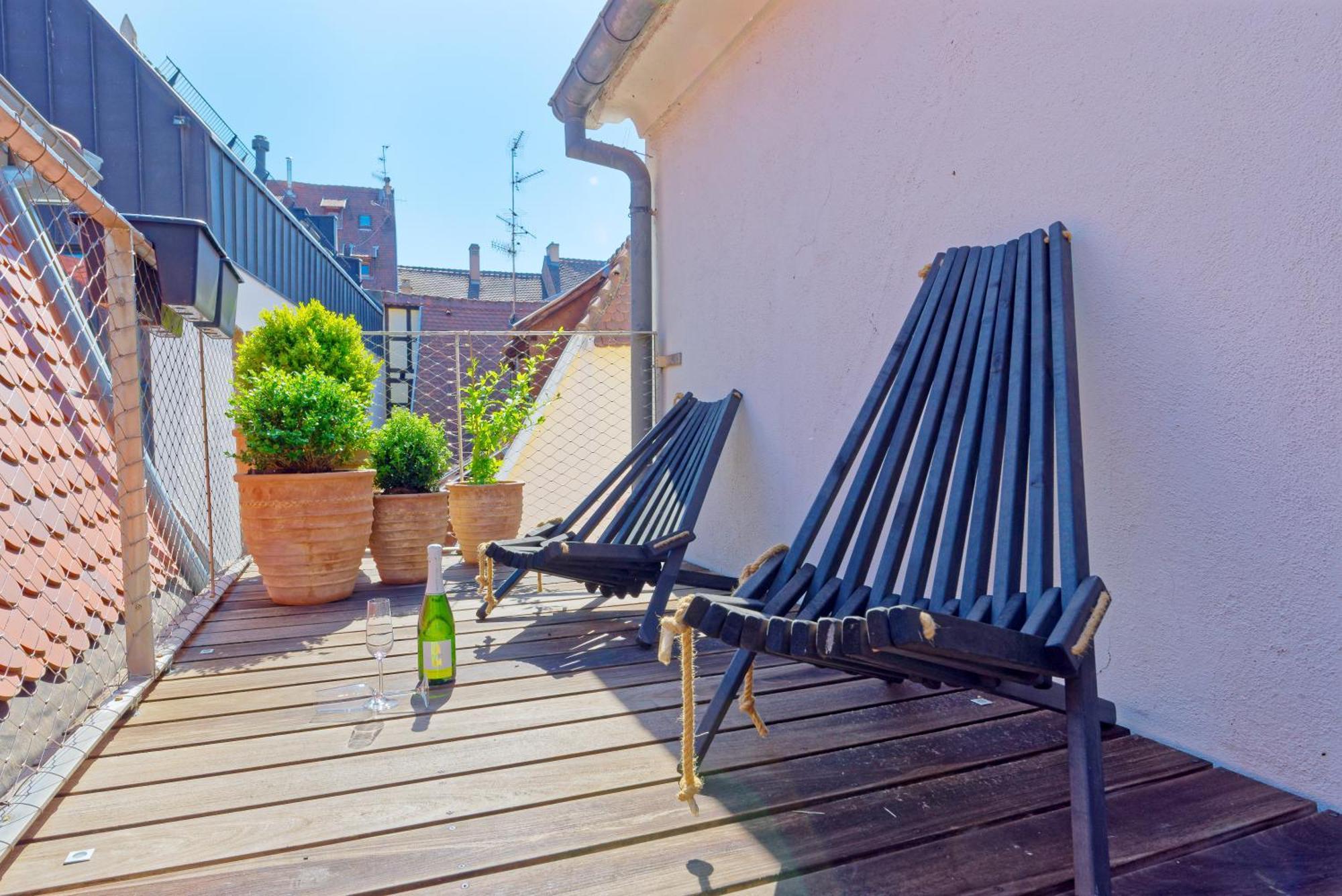 Le Carre D Or Appartement Terrasse Vue Cathedrale Страсбург Екстериор снимка